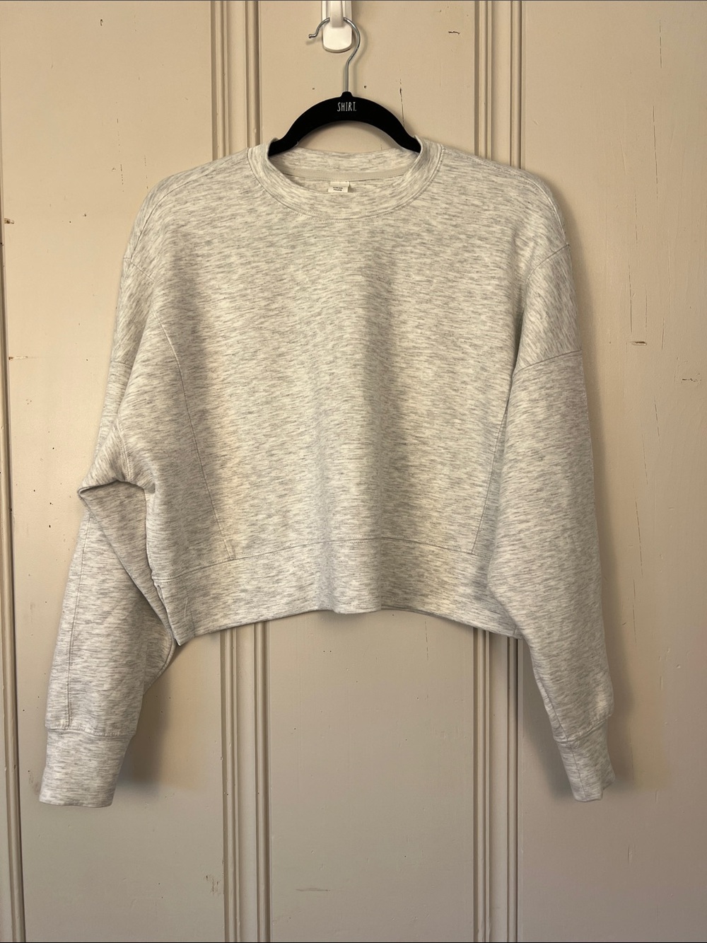 Yogalicious Scuba Cropped Sweatshirt S Heather Gray Athleisure EUC